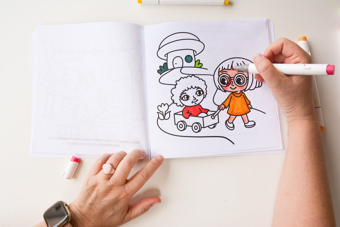 How to Color with Markers on Bold and Easy Coloring Pages