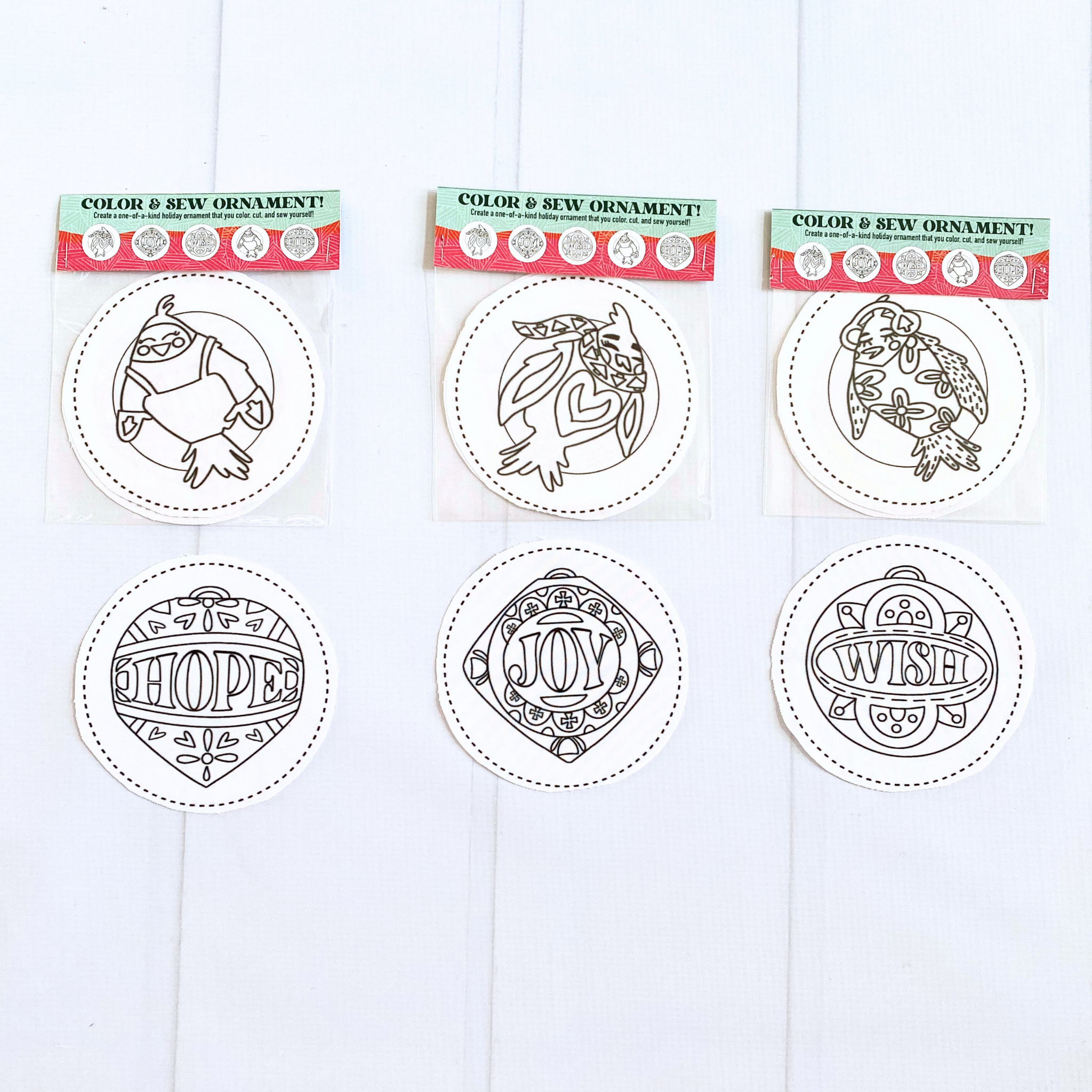 DIY Color & Sew Holiday Ornament Kit  Custom Craft Decor