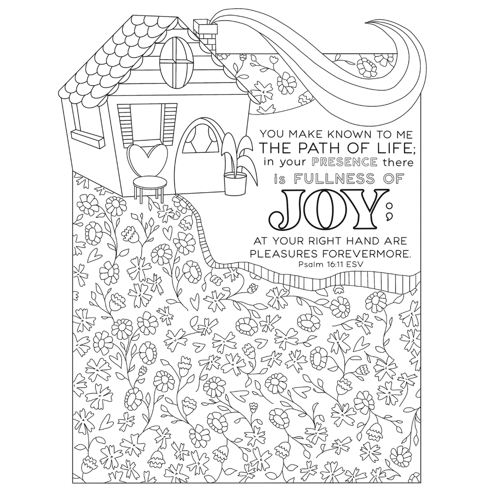 In His Biblical Steps: A Mommy and Me Coloring Book