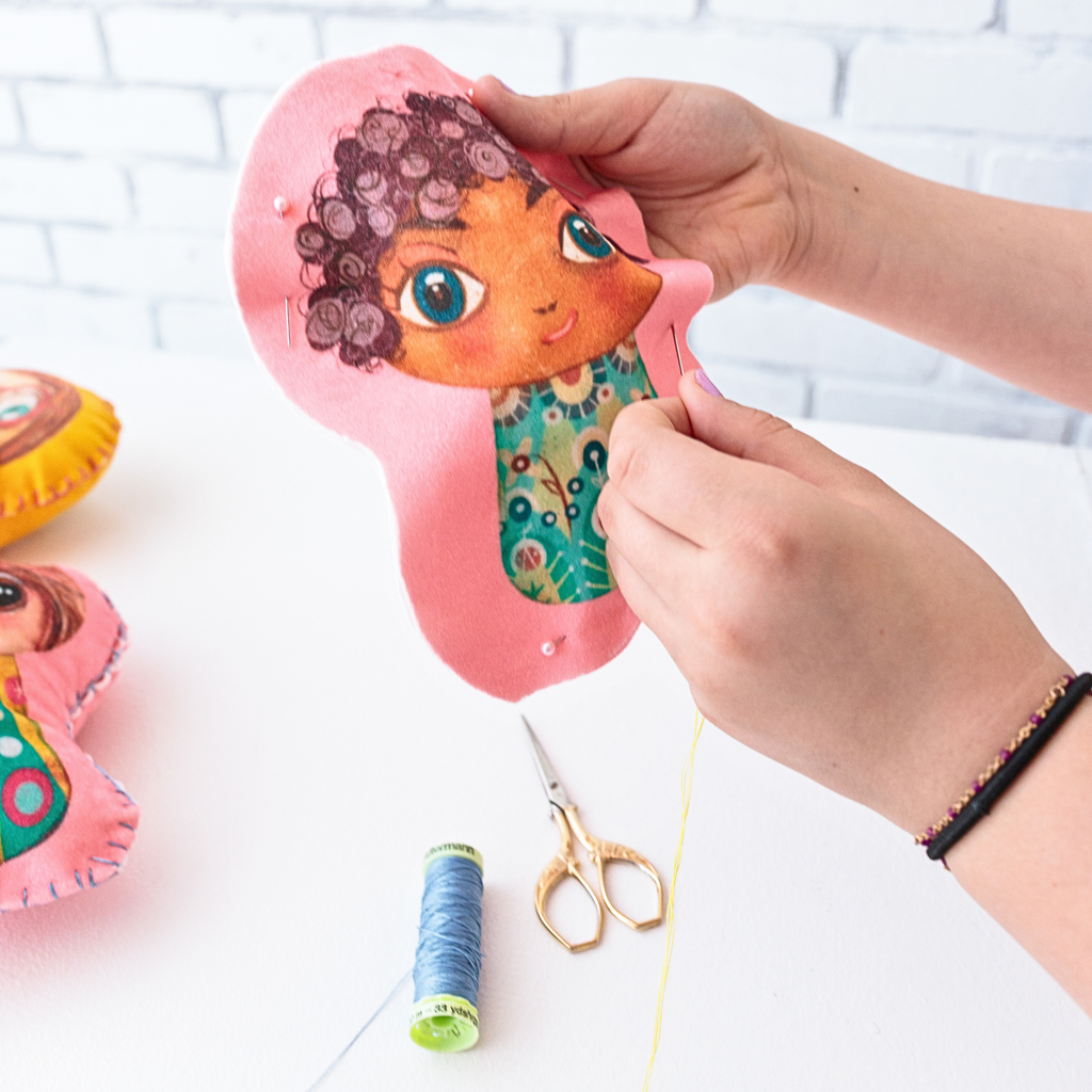 DIY Plushie Sewing Kit Trufflekins Doll Craft Kit for Beginners and Creative Adults