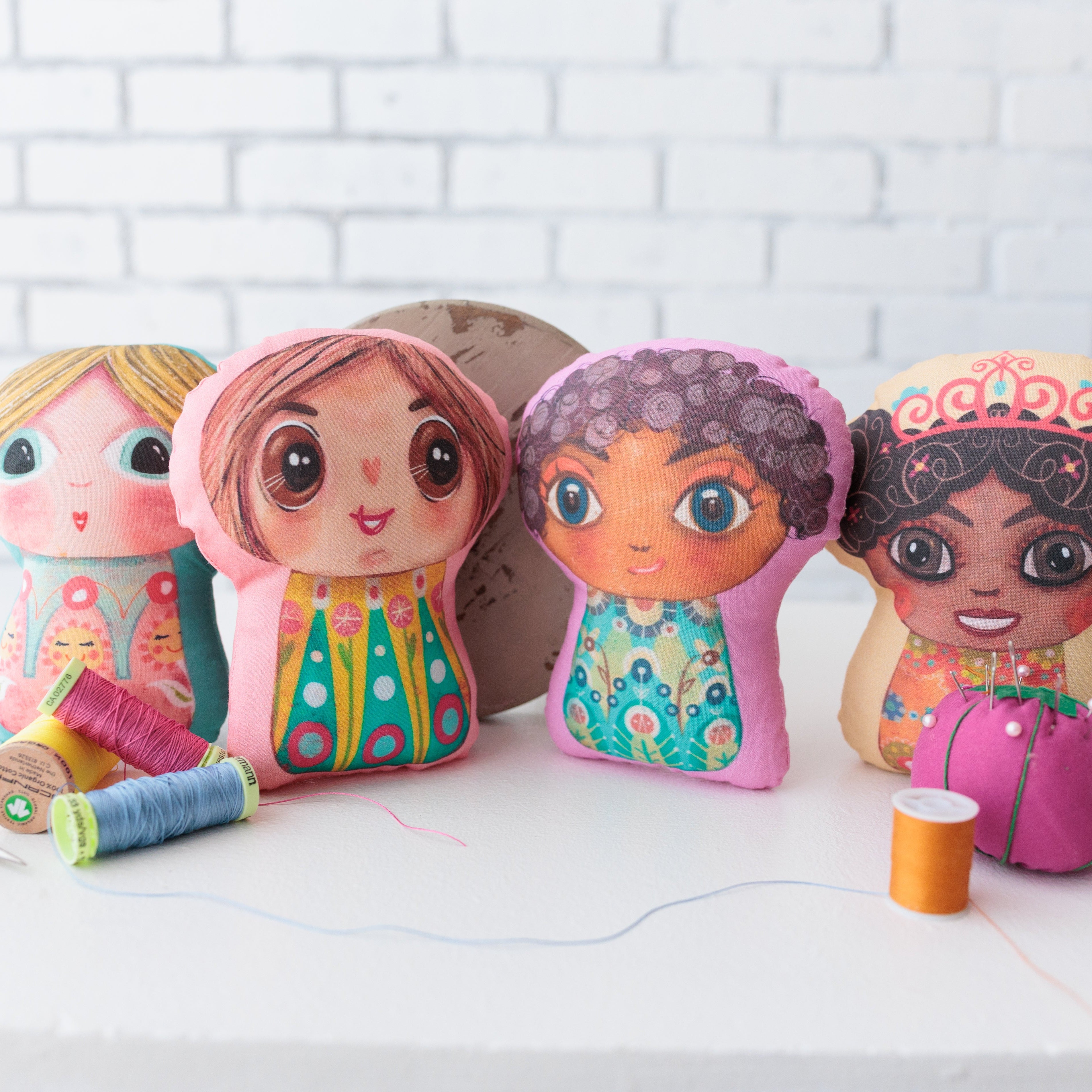 DIY Plush Doll Sewing Kit: Beginner Cotton Fabric Panel
