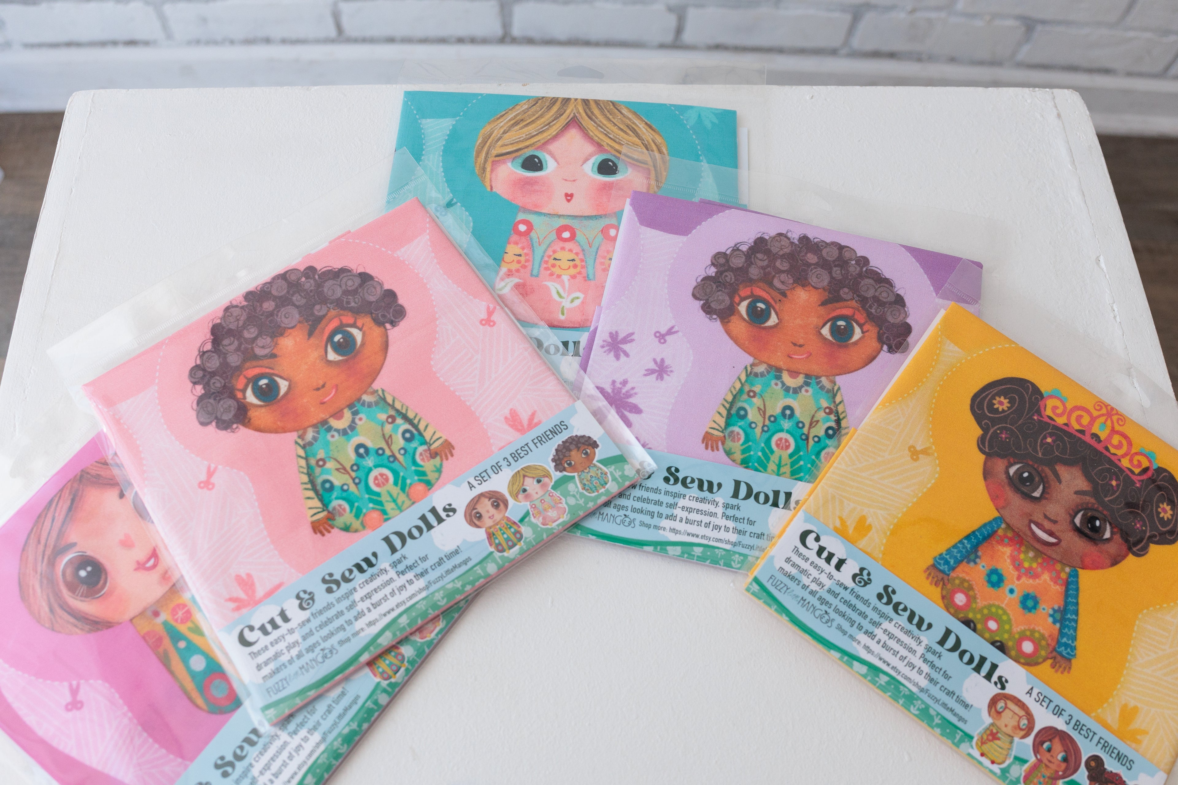 DIY Plush Doll Sewing Kit: Beginner Cotton Fabric Panel