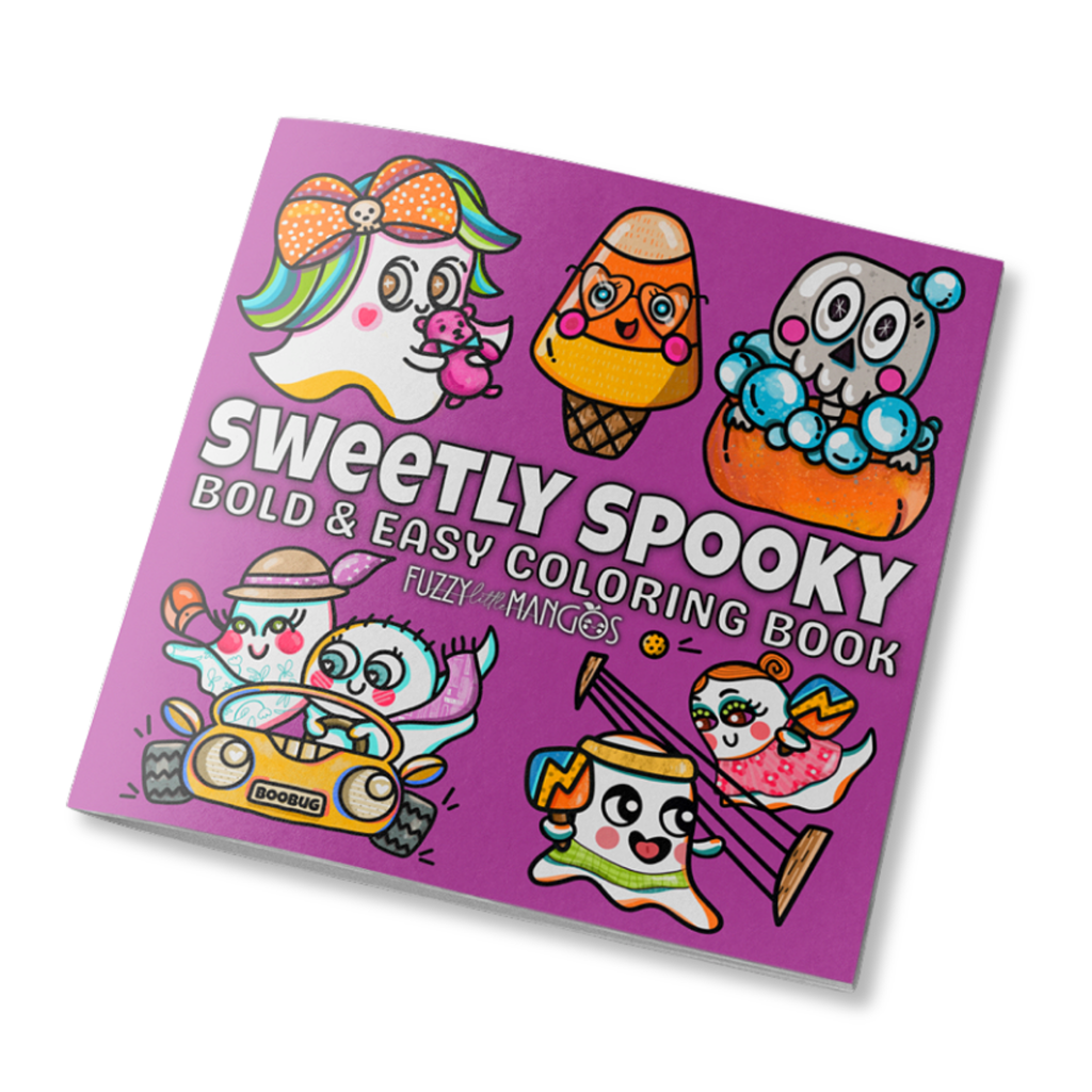 Sweetly Spooky Halloween Coloring Book Bold & Easy Cute Designs for Kids & Adults