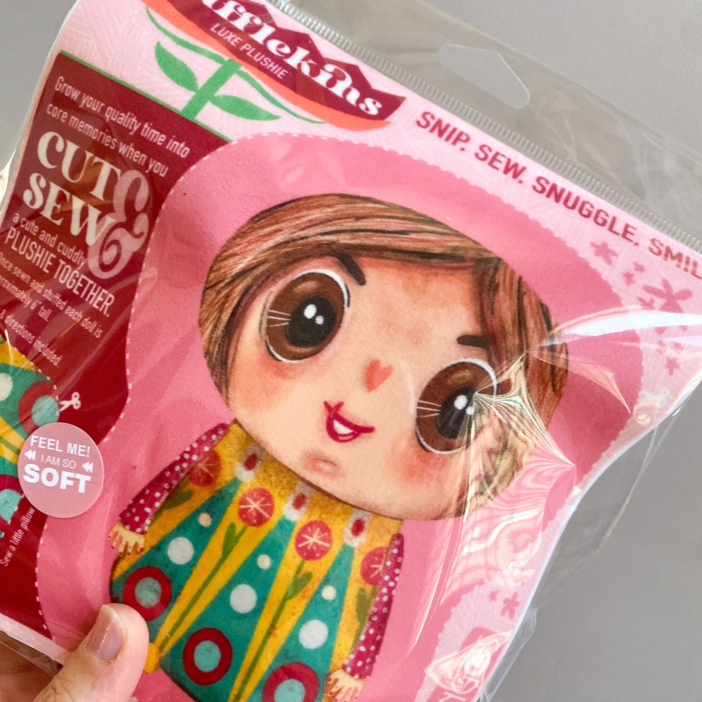 DIY Plushie Sewing Kit Trufflekins Doll Craft Kit for Beginners and Creative Adults