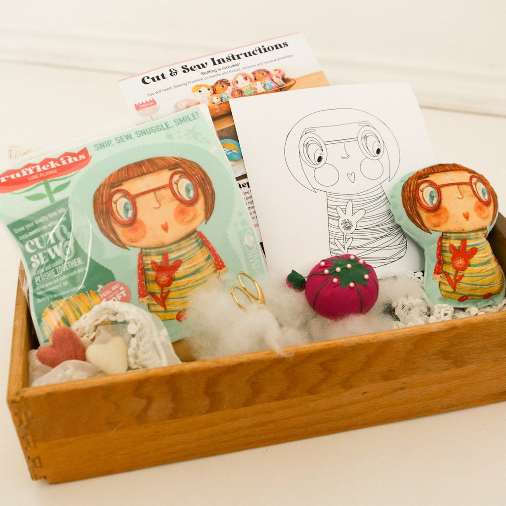 DIY Plushie Sewing Kit Trufflekins Doll Craft Kit for Beginners and Creative Adults
