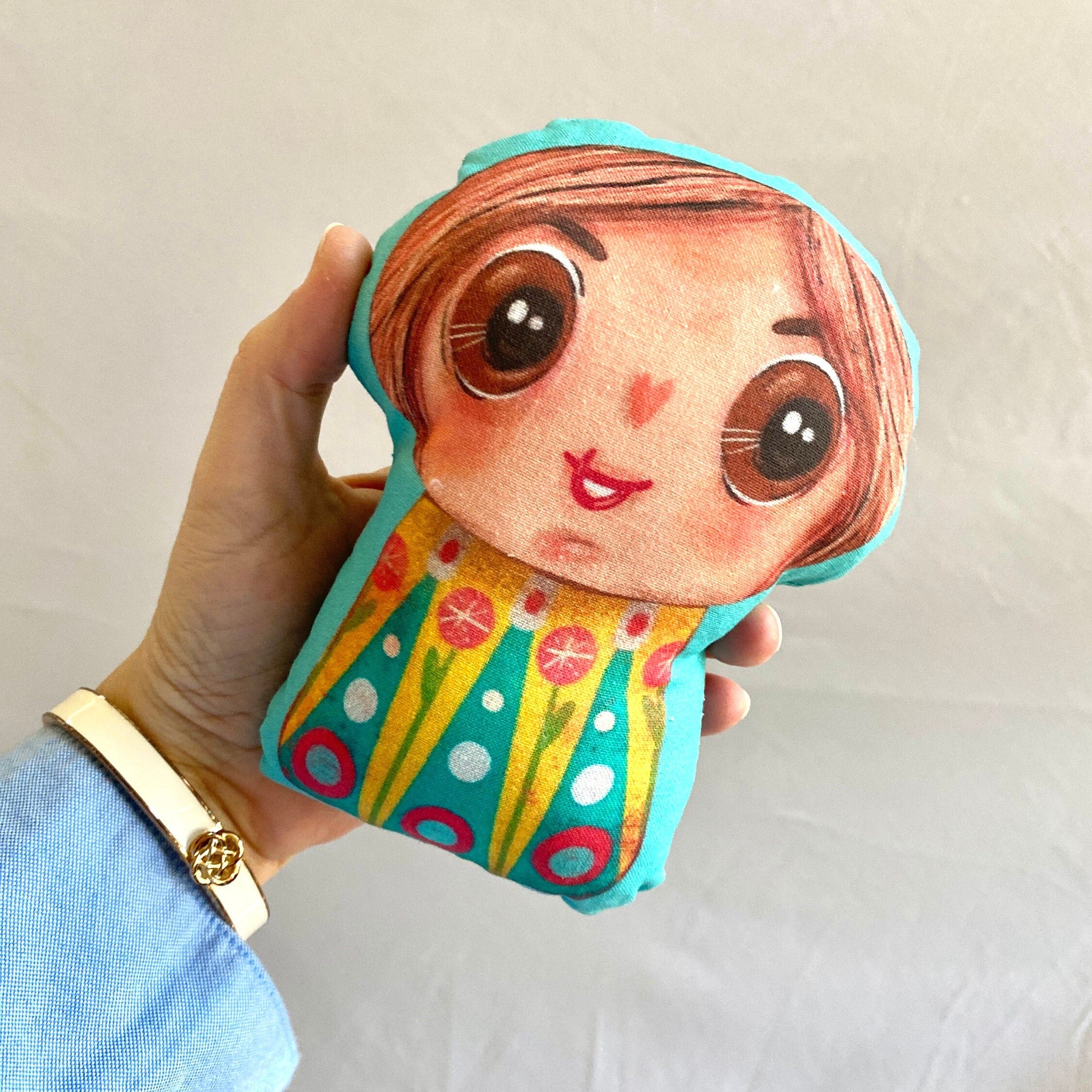 DIY Plush Doll Sewing Kit: Beginner Craft, Cut & Sew Fabric Panel
