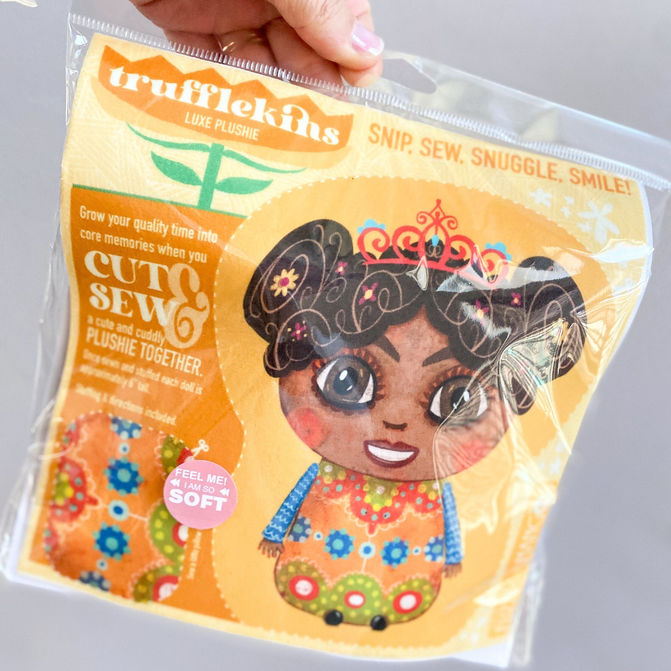 DIY Plushie Sewing Kit Trufflekins Doll Craft Kit for Beginners and Creative Adults