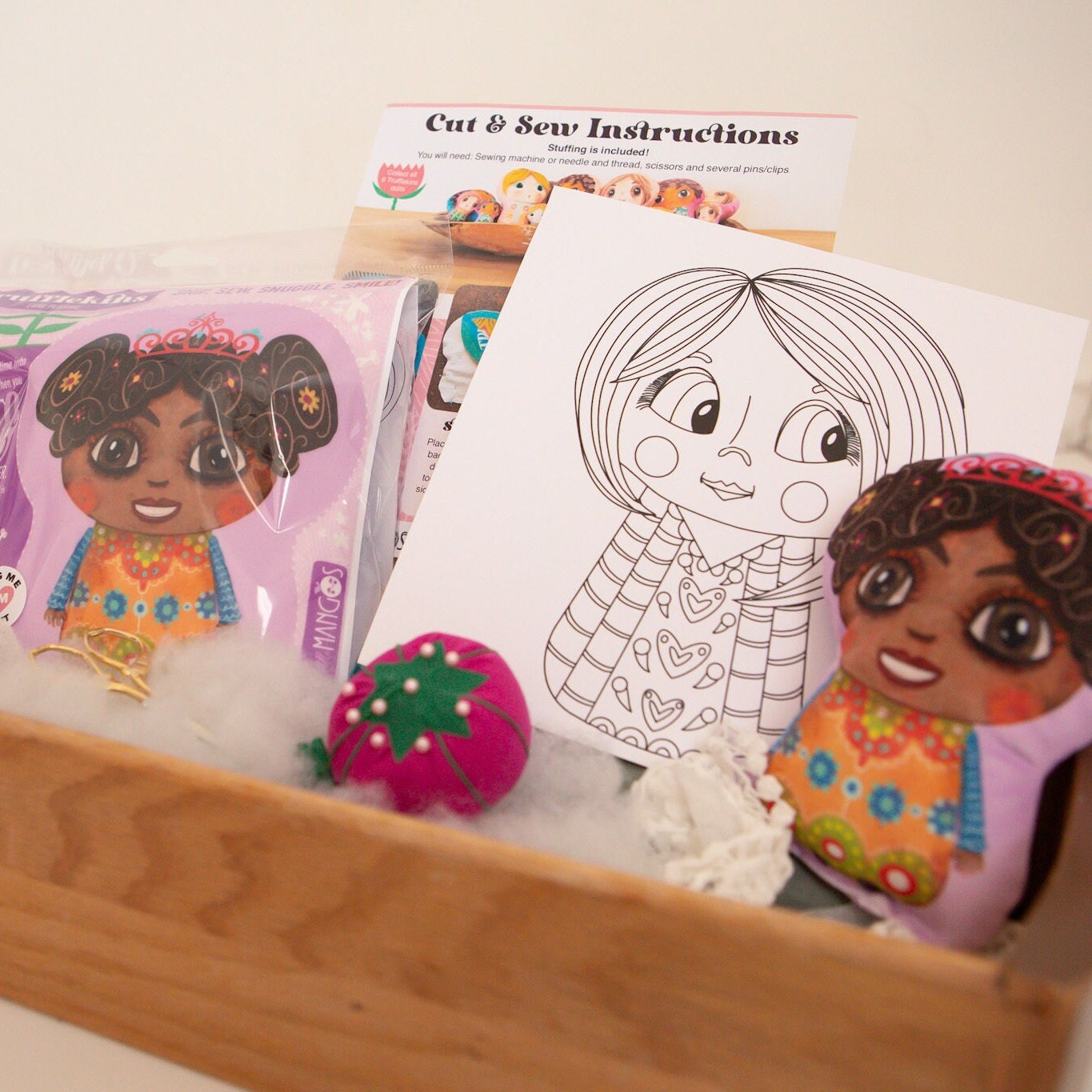 DIY Plushie Sewing Kit Trufflekins Doll Craft Kit for Beginners and Creative Adults