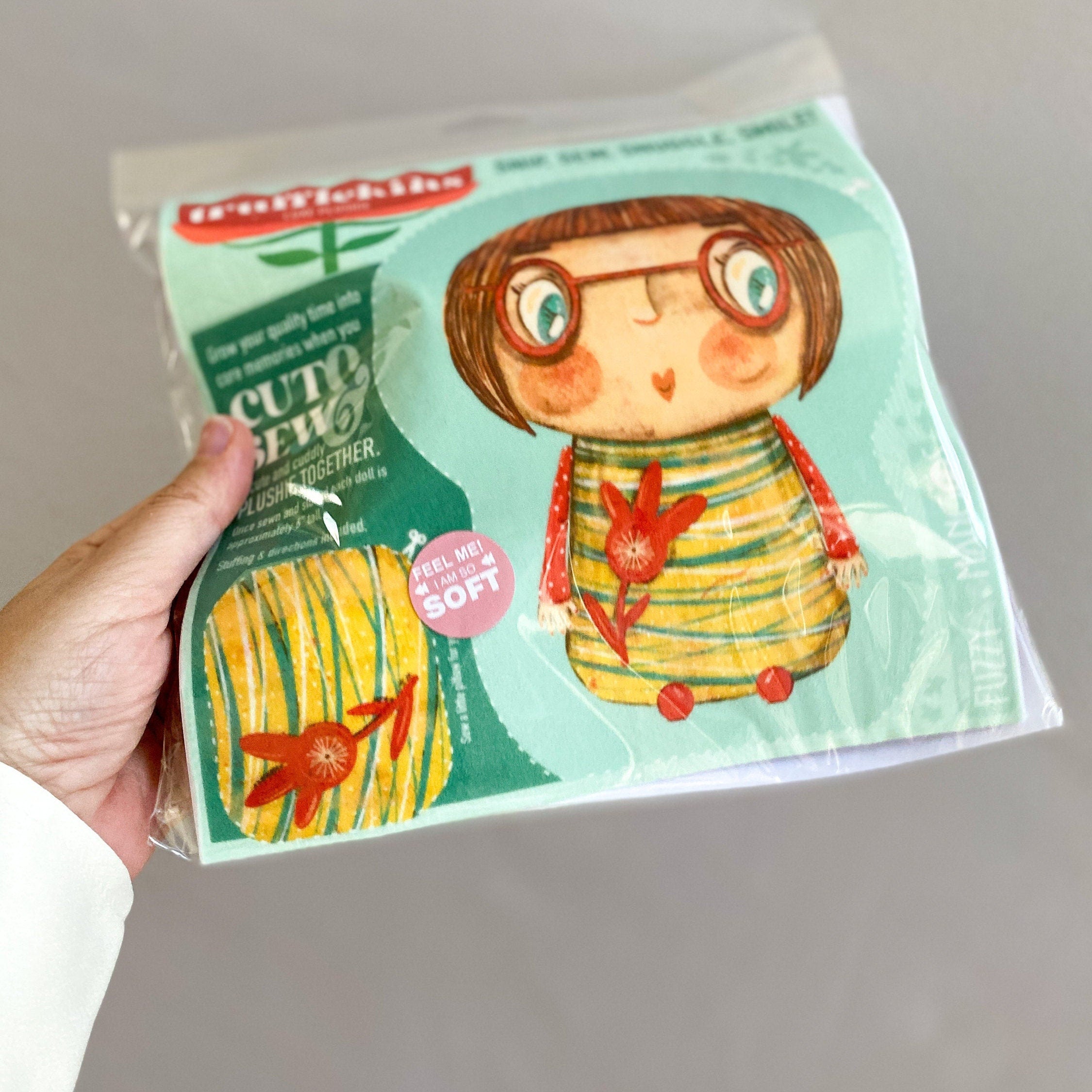 DIY Plushie Sewing Kit Trufflekins Doll Craft Kit for Beginners and Creative Adults