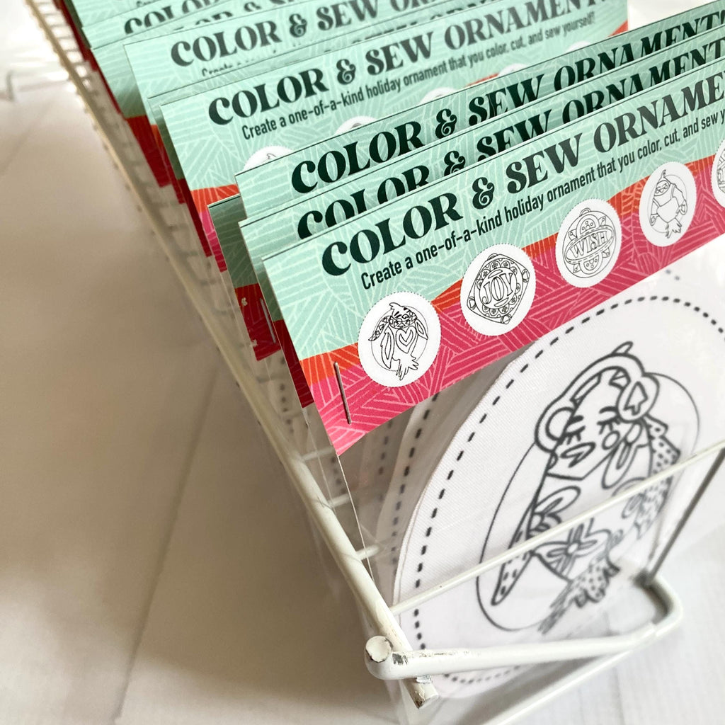 DIY Color & Sew Holiday Ornament Kit: Christmas Fabric Crafts