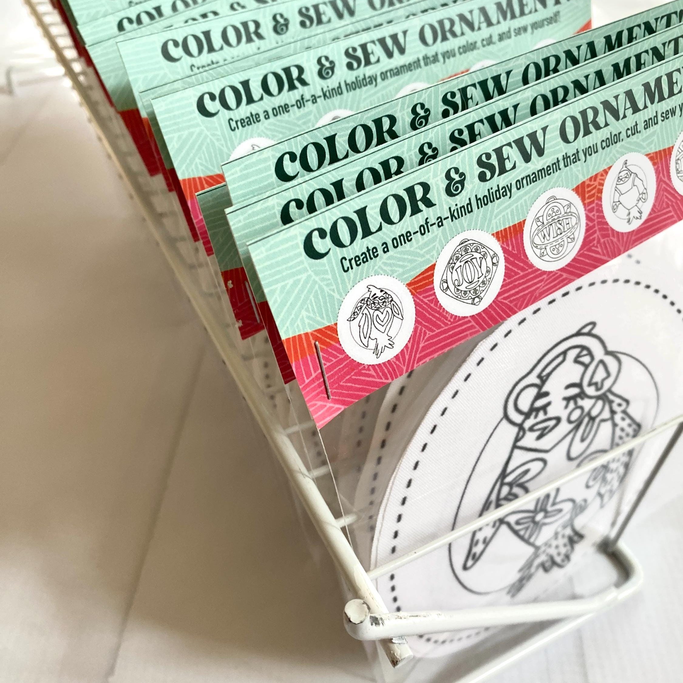 DIY Color & Sew Holiday Ornament Kit: Christmas Fabric Crafts