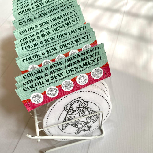 DIY Color & Sew Holiday Ornament Kit: Christmas Fabric Crafts