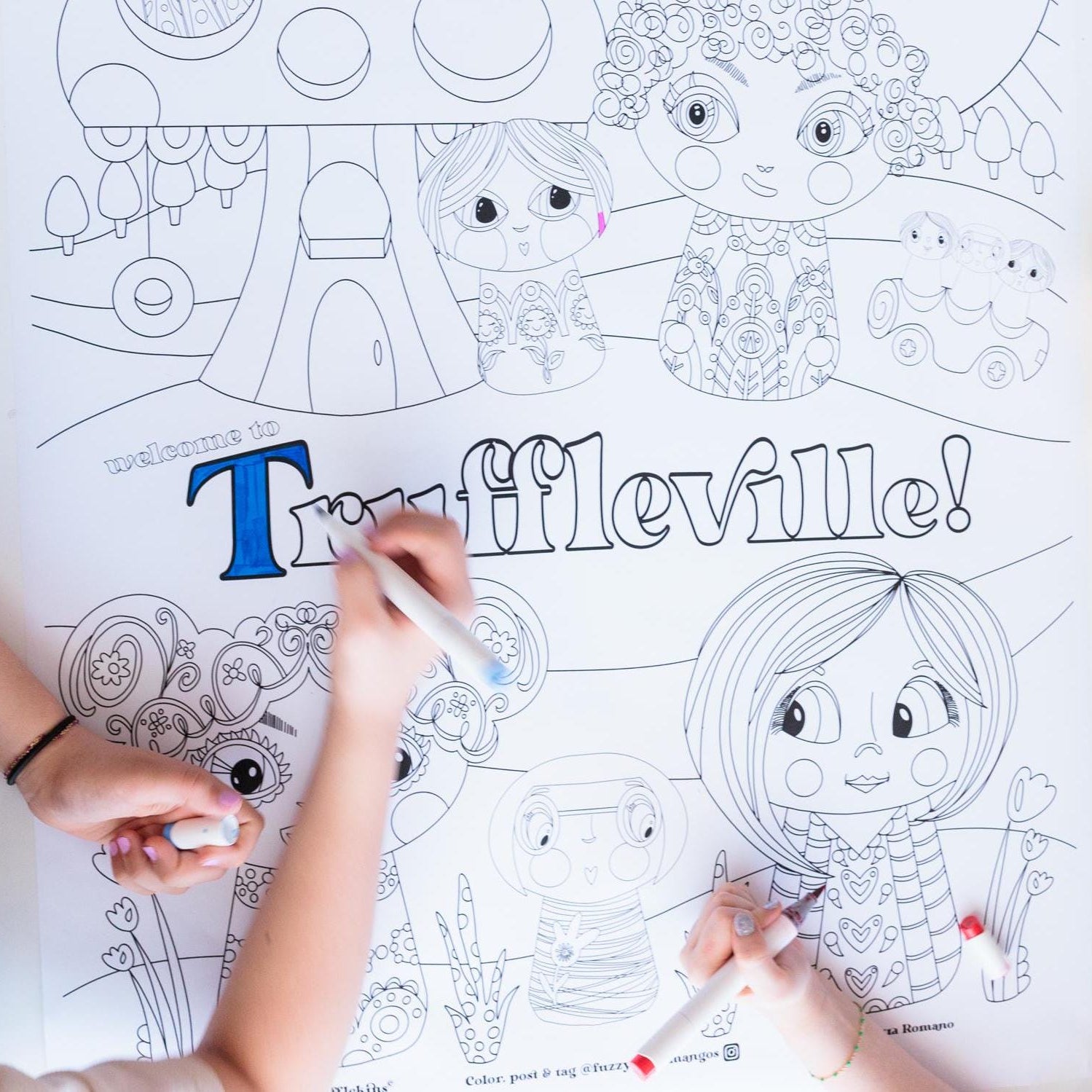 Giant Coloring Poster 20 x 30 Large Family Coloring Activity for Kids and Adul