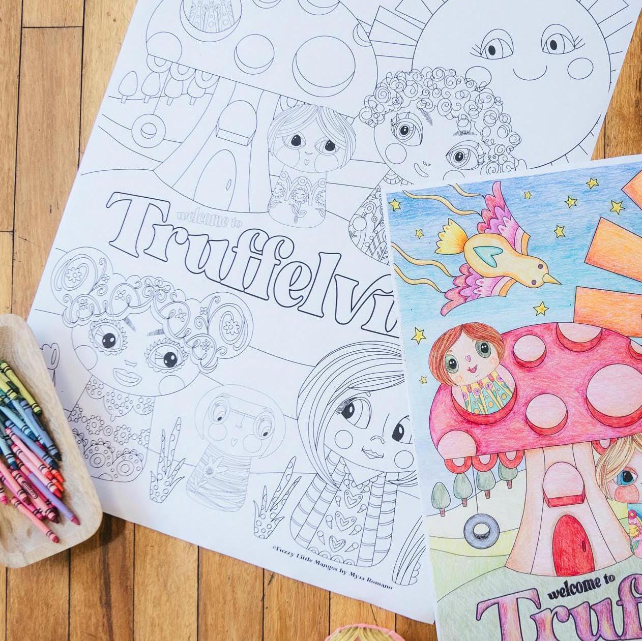 Giant Coloring Poster 20 x 30 Large Family Coloring Activity for Kids and Adul