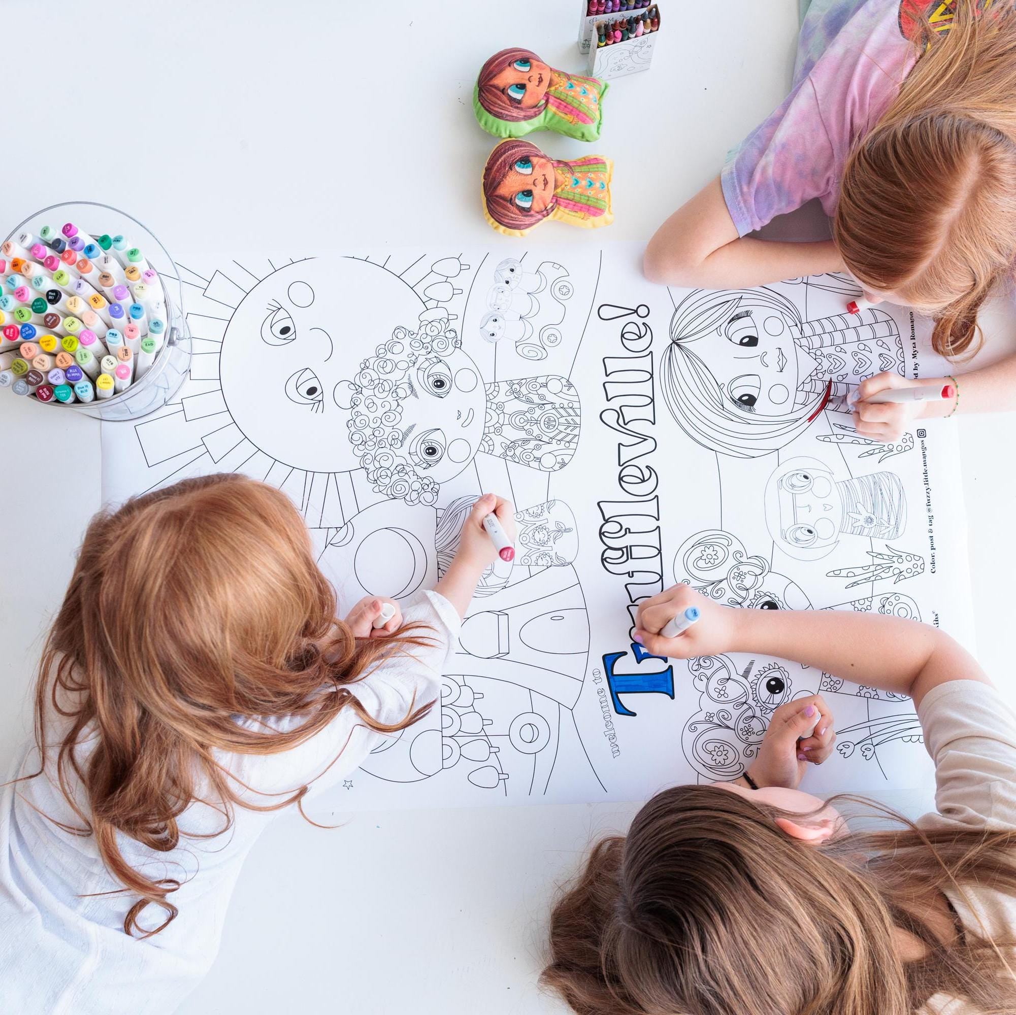 Giant Coloring Poster 20 x 30 Large Family Coloring Activity for Kids and Adul