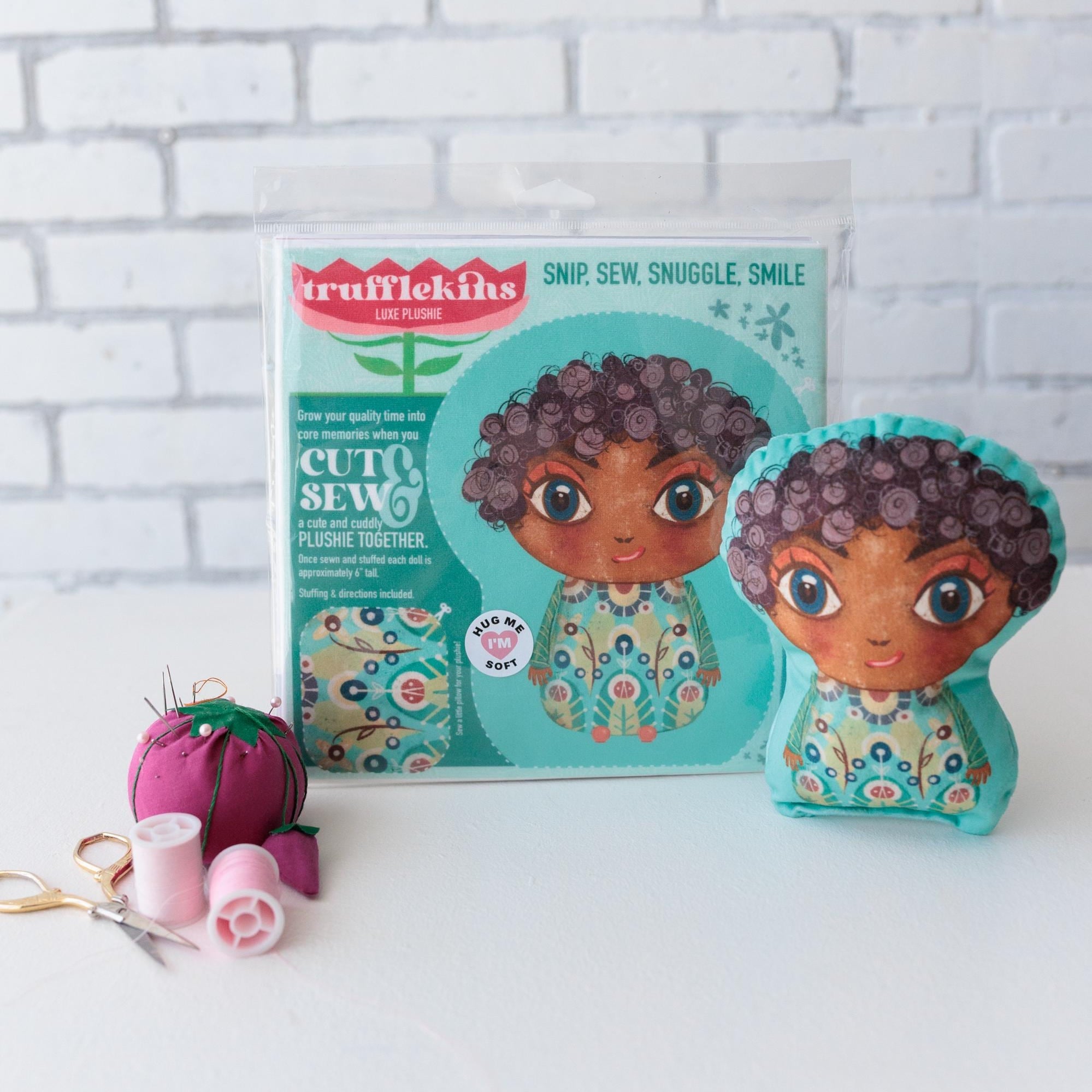 DIY Plushie Sewing Kit Trufflekins Doll Craft Kit for Beginners and Creative Adults