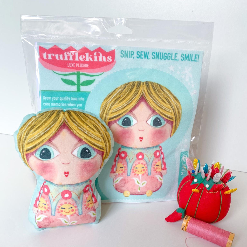 DIY Plushie Sewing Kit Trufflekins Doll Craft Kit for Beginners and Creative Adults