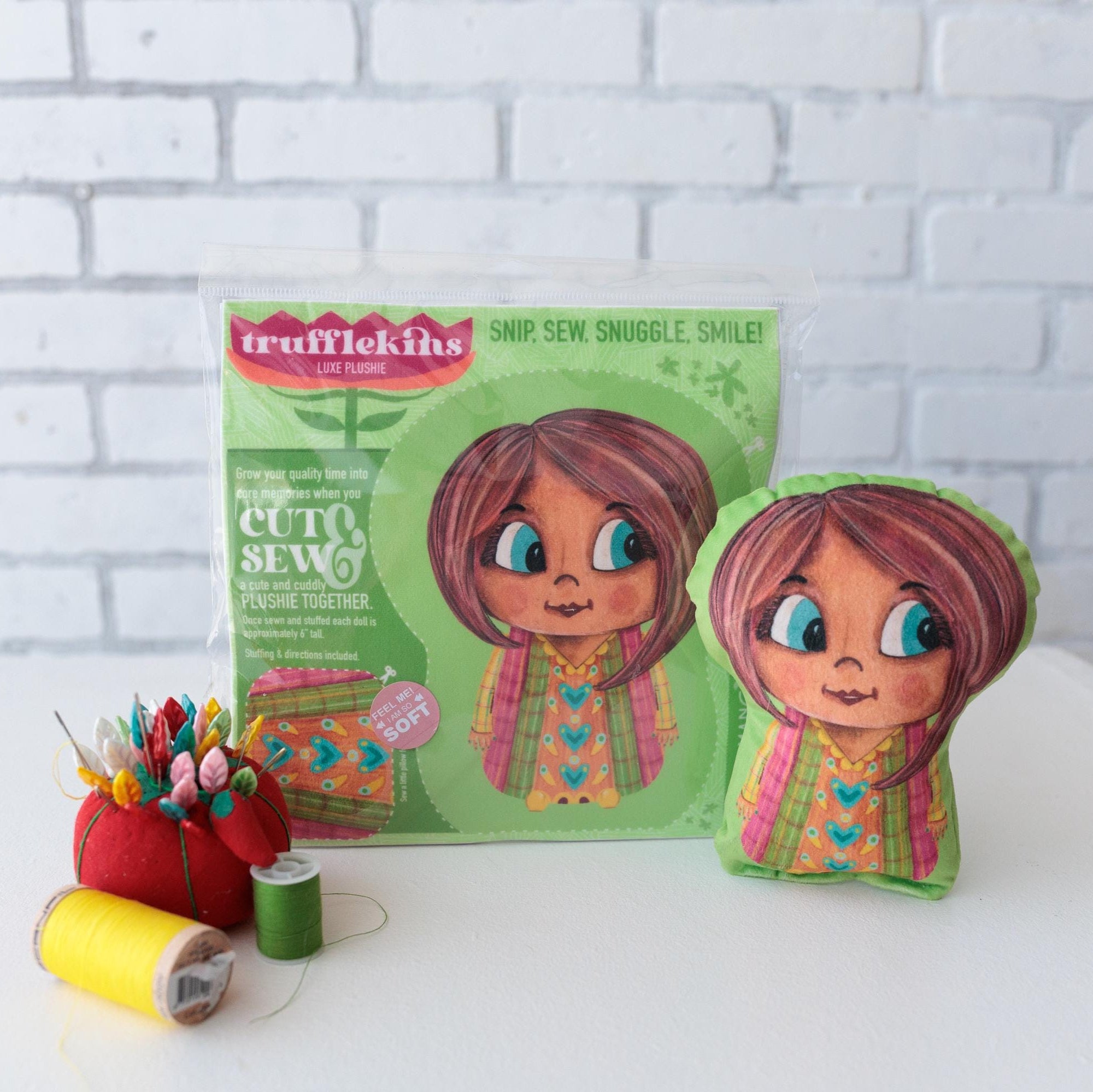 DIY Plushie Sewing Kit Trufflekins Doll Craft Kit for Beginners and Creative Adults
