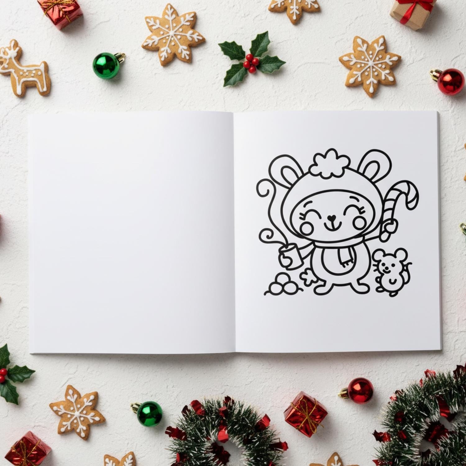 Christmas Coloring Book Sweetly Sugarplum Bold and Easy Holiday Designs