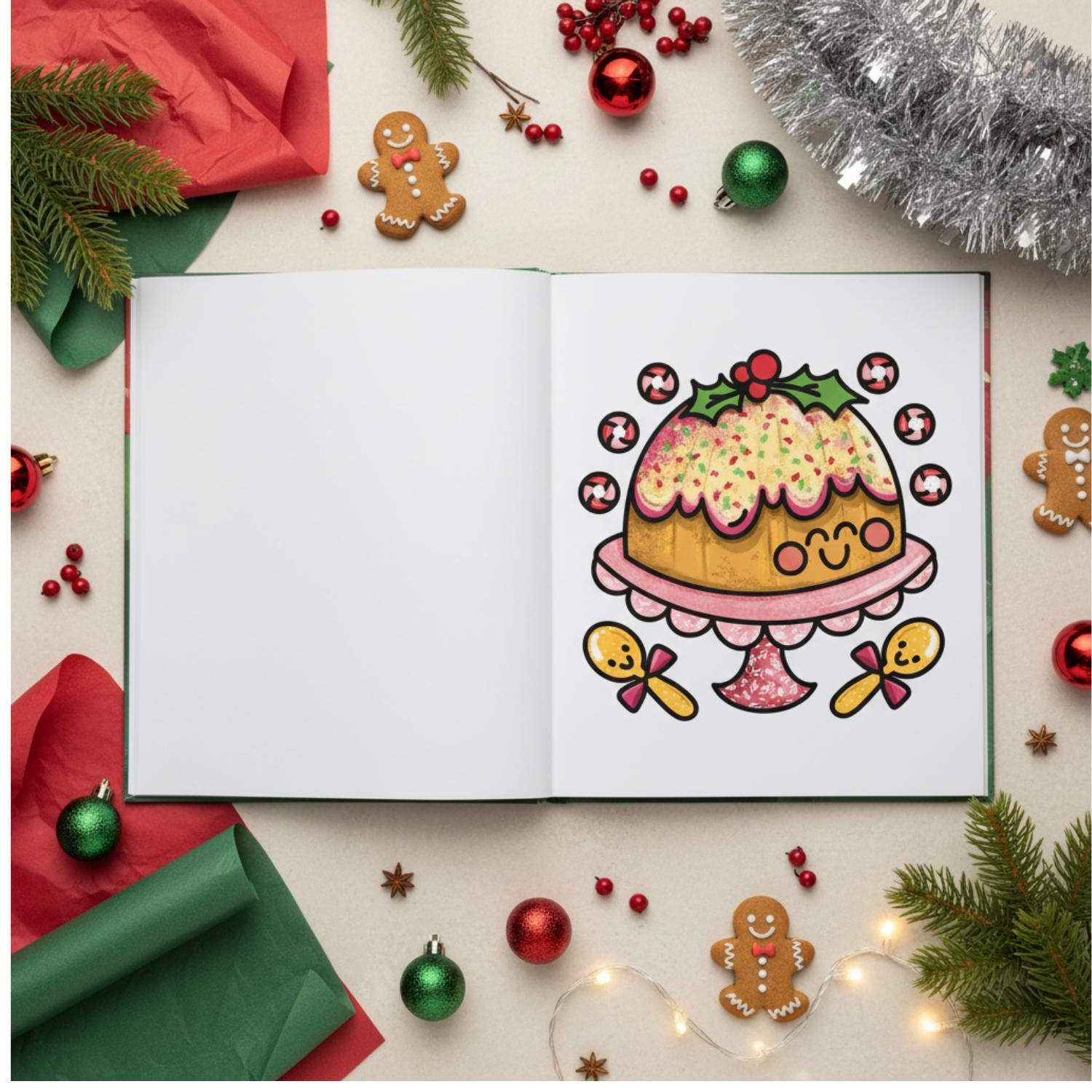 Christmas Coloring Book Sweetly Sugarplum Bold and Easy Holiday Designs
