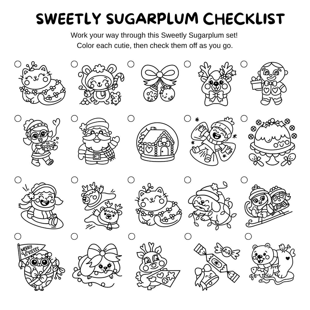 Christmas Coloring Book Sweetly Sugarplum Bold and Easy Holiday Designs