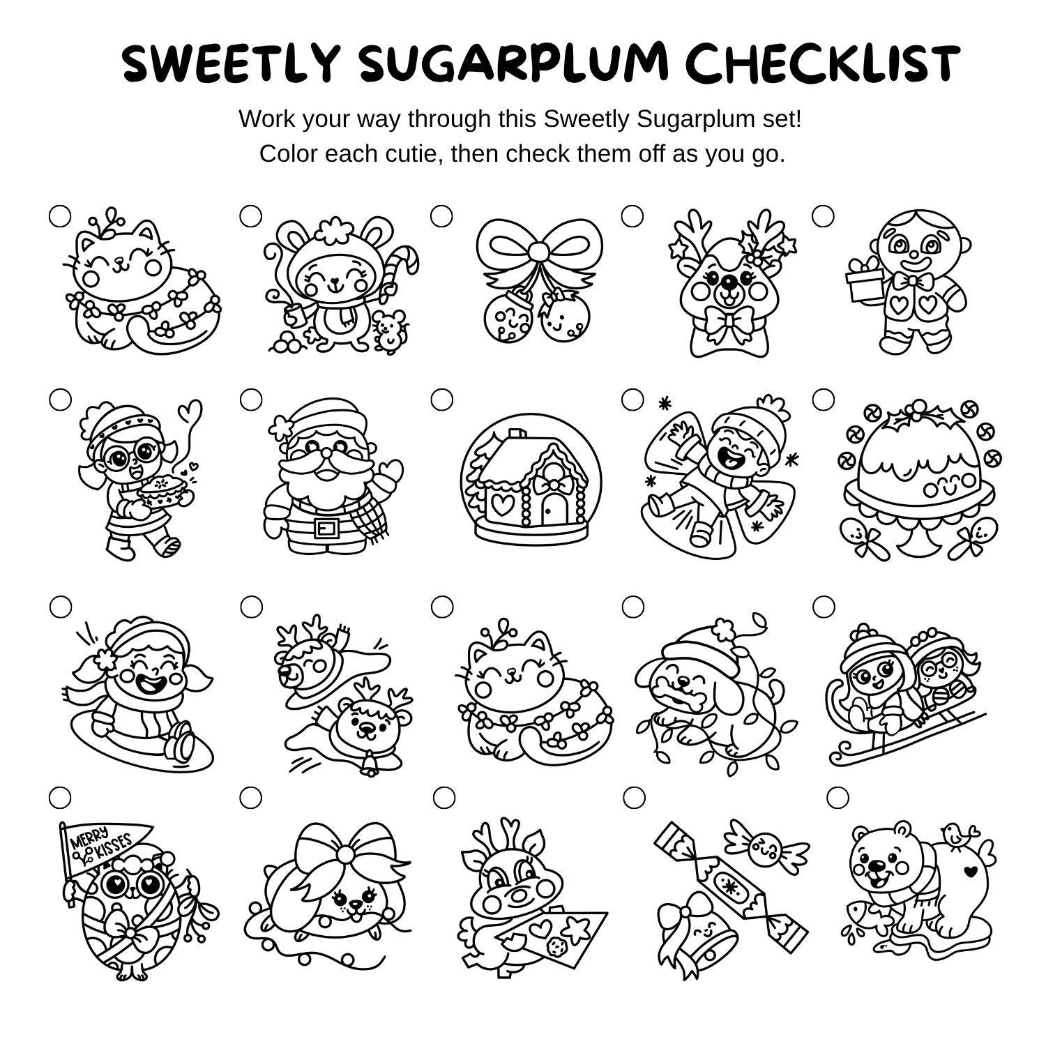 Christmas Coloring Book Sweetly Sugarplum Bold and Easy Holiday Designs