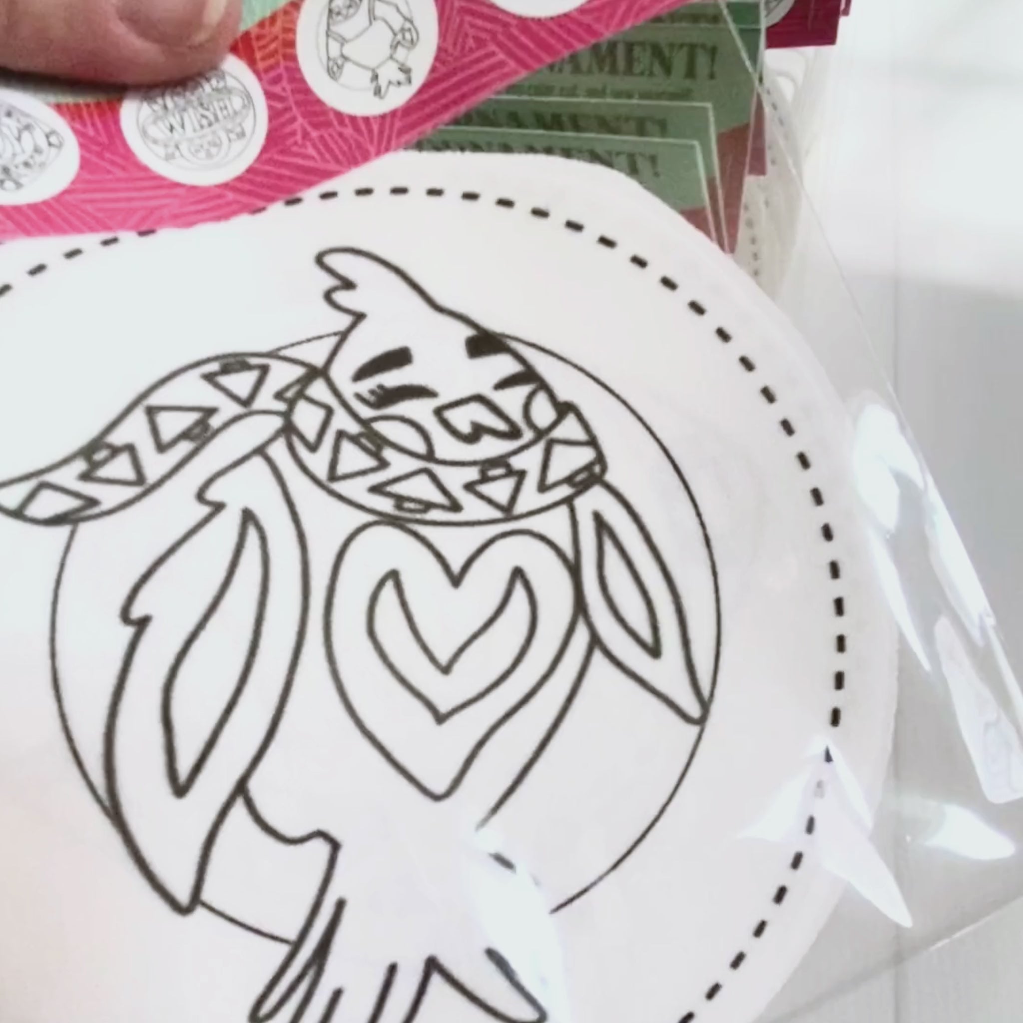 DIY Color & Sew Holiday Ornament Kit: Christmas Fabric Crafts