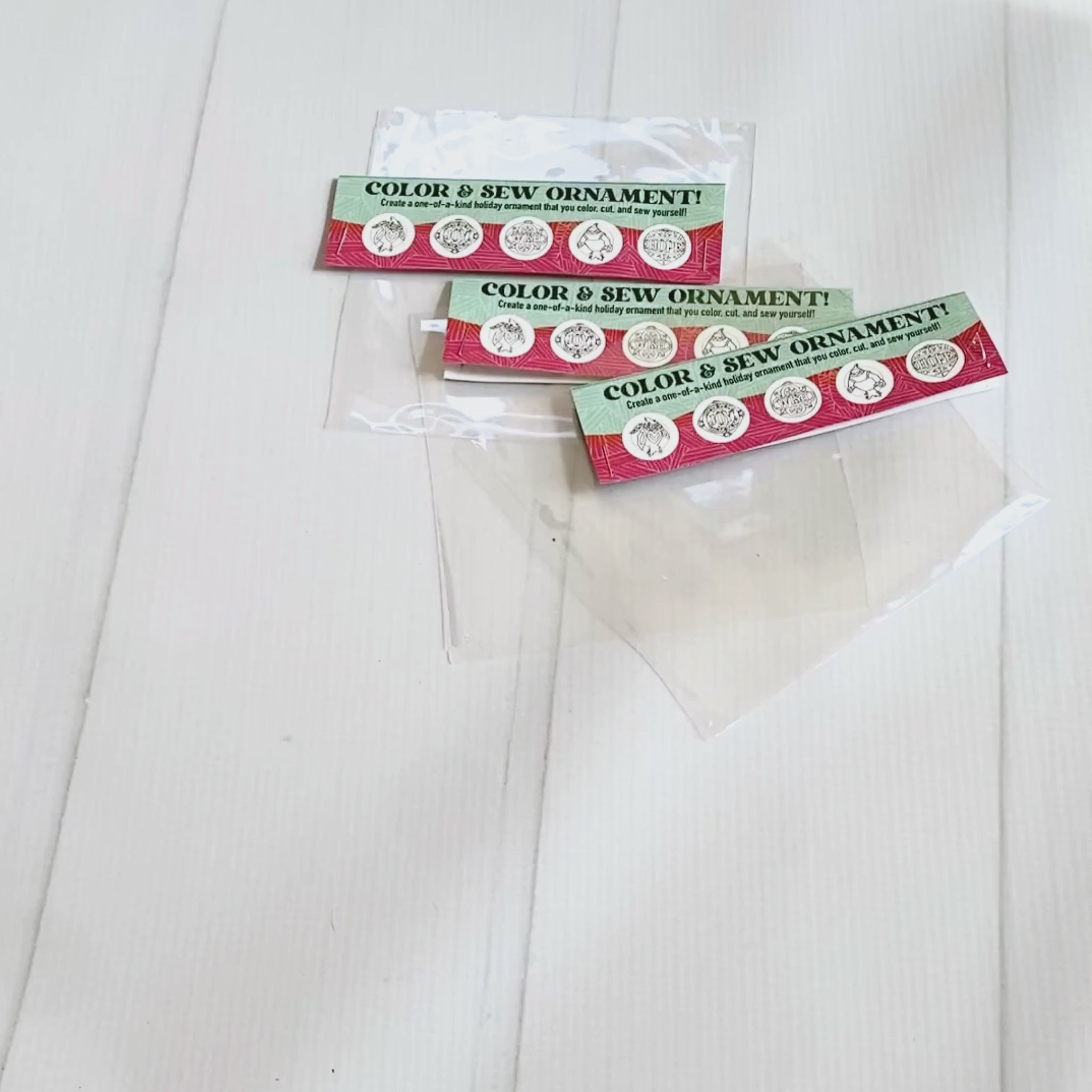 DIY Color & Sew Holiday Ornament Kit: Christmas Fabric Crafts